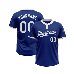 Maillot de baseball vierge personnalisé pour jeunes maillot de sublimation USA Softball maillot boutonné en maille - Product Image 4