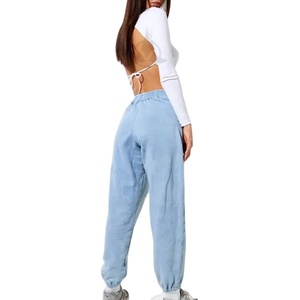 <b>Women</b> Distressed Heavy <b>Weight</b> Plus Size Ladies Tracksuits Cotton French Terry Embroidery Acid Wash <b>Women</b> Tracksuits OEM - Product Image 6