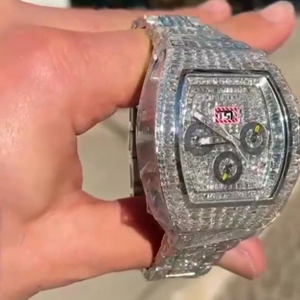 Iced Out VVS Moissanite <b>Watches</b> | Luxury Skeleton Design | Wholesale Diamond Tester Approved - Product Image 4