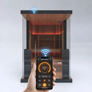 Sauna Infrarroja Moderna para 2-3 Personas, Madera Sólida, Calefacción Eléctrica, Panel de Control Computarizado, Uso Doméstico + Envío Gratis - Product Image 2