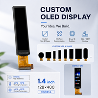 Écran OLED ultra-fin personnalisé de 1,4 pouce 128x400, 600 nits, avec bande tactile ONCELL pour stylo IA, télécommande intelligente, interface MIPI