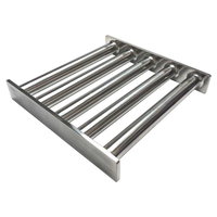 Rejilla Magnética Cuadrada de 150 mm, Totalmente Soldada, de Grado Alimenticio/Lácteo, 10000-14000 Gauss
