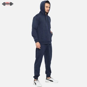 Ensemble de survêtement homme hiver 2025 coupe-vent à manches longues, molleton 100 % coton, grande taille, pour l'entraînement et le sport - Product Image 3