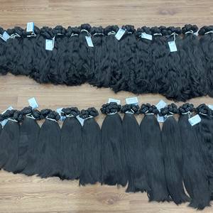 Super Venta Virgen Vietnamita Remy Extensiones de cabello Estilos ondulados y rectos naturales Máquina Trama doble Todos los colores Listo para enviar - Product Image 3