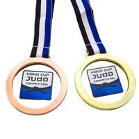 Médaille acrylique de logo imprimé de compétition d'alliage de zinc de conception ouverte