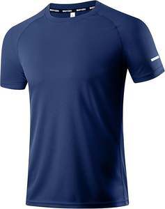 Suministro OEM de verano, camisas de compresión de patrón sólido de talla grande, resistente para correr, trotar, ropa transpirable para hacer ejercicio - Product Image 2