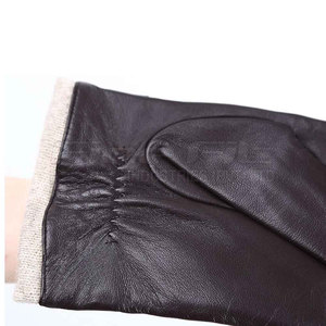 Precio superior Nuevo diseño Guantes de cuero Respetuoso con el medio ambiente Cuatro estaciones Escena informal Mejor material Compatible con pantalla táctil - Product Image 4