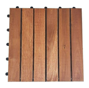 Design moderne Revêtements de sol pour terrasse et terrasse extérieurs à emboîtement teints bruns Parquet en bois d'acacia facile à installer - Product Image 2