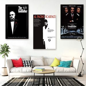 Lot de 3 affiches de films de gangsters : Le Père Noël, Scarface, Goodfellas pour décoration murale - Product Image 2