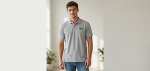 Polo Personalizado Verde Menta para Hombre, Polo de Golf Bordado, Uniforme Transpirable de Manga Corta, Ropa de Trabajo Informal de Negocios - Product Image 5