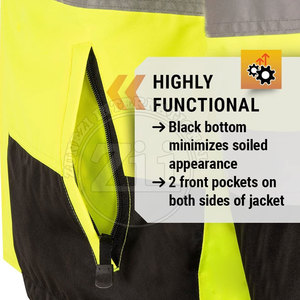 Veste de sécurité réfléchissante haute visibilité, nouvelle arrivée, prix raisonnable, matériau durable, best-seller, ANSI Classe 1, imperméable, avec logo. - Product Image 6