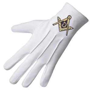 Maçonnique Regalia Blue Lodge Junior Diacre Tablier Chaîne Collier Gants Jewel One Set Maçonnique Regalia Blue Lodge Gants - Product Image 5