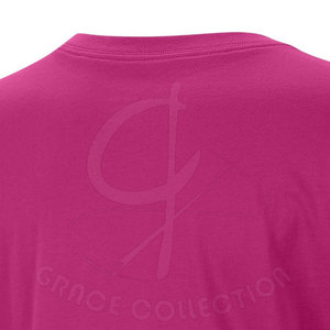 Haut court doux extensible pour femmes à la mode avec des T-Shirts d'été à col rond en tissu 100% coton pour Logo imprimé personnalisé - Product Image 5