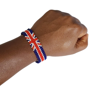 Bracelet drapeau du Canada fait main en perles de rocaille, motifs de bracelets drapeau brodés en perles de rocaille personnalisés pour cadeaux - Product Image 2