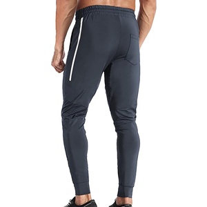 Meilleur prix hommes décontracté Gym survêtement pantalon confortable taille haute Baggy pantalon de survêtement coupe ample toile foncé à la mode automne mode - Product Image 3