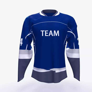 ODM, camisetas de hockey sobre hielo de manga larga para hombre, ropa deportiva de equipo de impresión por sublimación de poliéster personalizada para entrenamiento de práctica, venta al por mayor - Product Image 1