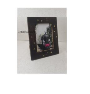 Cadre photo indien fait à la main en résine et en bois de forme carrée couleur marron et blanc cadeau de mariage à la maison décor de noël cadre photo - Product Image 5