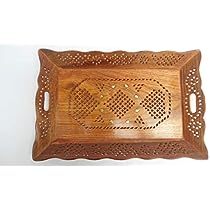 Exclusive <b>Round</b> Shaped <b>Serving</b> <b>Tray</b> Made of Wood Kitchenware Dinnerware Use <b>Tray</b> for Home Hotels Restaurants New Arrival - Product Image 5