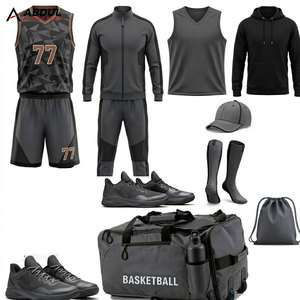 Kit de sport de basket-ball, coutures durables, tissu léger, confortable à porter, adapté aux matchs d'entraînement en salle de sport - Product Image 1