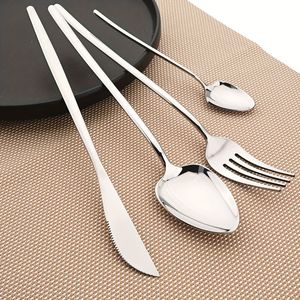Juego de cubiertos de acero inoxidable pulido para cocinas modernas, hoteles, restaurantes y uso doméstico. - Product Image 1