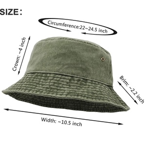 หมวกบักเก็ตสไตล์สตรีทสวมใส่สบายหมวกทรงบัคเก็ตแฟชั่นผ้าคอตต้อน - Product Image 2