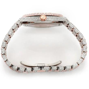 Luxury VVS Moissanite Watch | Iced Out Skeleton Presidential | Passes Diamond Tester Wholesale Iced Out Watch - Product Image 6