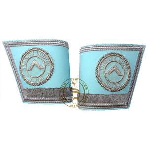 Gantelets Grand Lodge de haute qualité (paire) Accessoires uniformes d'inspecteur maçonnique brodé - Product Image 6