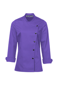 Chaqueta de abrigo de Chef profesional para mujer, manga larga, polialgodón, logotipo personalizado, uniforme culinario, servicio de comida, restaurante de catering - Product Image 5