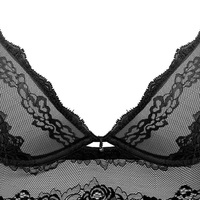 Vente en gros de soutien-gorge Bralette sexy pour filles bretelles réglables sous-vêtements tricotés respirants en dentelle à motif uni de style quotidien
