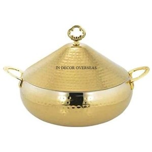 Look chic standard Plaqué or de haute qualité Qualité supérieure Casseroles fantaisie en métal Fourniture d'ustensiles de cuisine pour hôtel et restaurant - Product Image 2