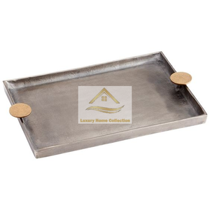 Hammered Stainless Steel Food Serving <b>Tray</b> and Platters Exclusive Quality Metal <b>Mirror</b> Polished Fancy Decorative <b>Tray</b> for Sale - Product Image 5