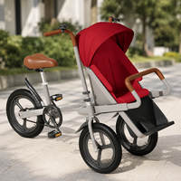 Tricycle pour enfants OEM avec poignée de poussée, vélo pliable pour tout-petits, poussette tricycle pour enfants, vente en gros