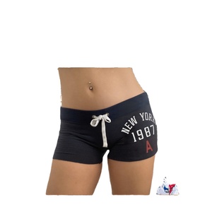 Polyester Eco Friendly Knit Women Low Waist Shorts Hot Breathable Elastic Waist Regular Fit Casual Sporty Comfort <b>Drawstring</b> - Product Image 3