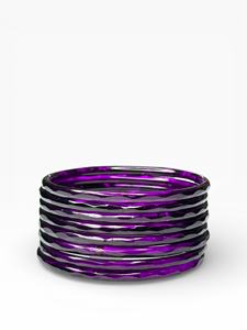 Ensemble de bracelets en verre facetté de couleur émeraude violet foncé, tendance pour tous les jours et pour les fêtes, prix de gros - Product Image 2