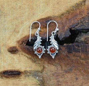 Classical <b>Earrings</b> Jewelry For Women Silver Boho Style Jewelry 925 Sterling Silver Carnelian Gemstone <b>Handmade</b> <b>Earrings</b> Gift - Product Image 4