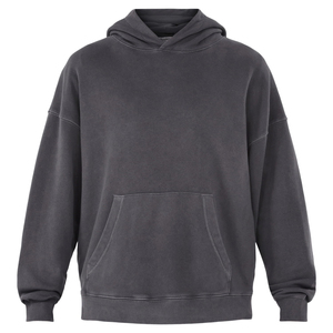 Acid Washed 420 GSM Coton Polyester Épais Blanc Uni Lourd Surdimensionné Hoodies Unisexe Logo Personnalisé Plus La Taille Hommes Hoodies - Product Image 1