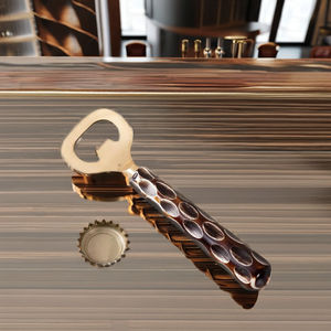 Abrebotellas de cuerno de búfalo real ecológico de lujo vintage con accesorio de barra de acero inoxidable - Product Image 3