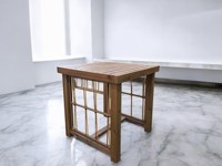 Minderler ile lüks açık Rattan ahşap koltuk seti, veranda bahçe salon mobilyası