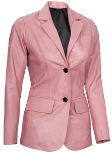 Blazer de Cuero, Suave al Tacto, Ajuste Cómodo, Opción de Logotipo Personalizado, para un Estilo Elegante de Oficina y Atuendos Casuales Inteligentes para Mujer - Product Image 5