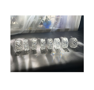 Rond de serviette en diamant de haute qualité Serviette de table Chunky Bagues Femmes anneau de serviette en tissu utiliser - Product Image 1