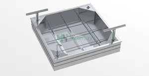 Double Sealed Light Duty Aluminum Double Triangle Manhole Cover With Round Seal Rubber Seal