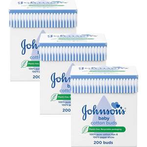 Hisopos de Algodón Johnson's, Paquete de 200 Unidades, Tejidos de Algodón Premium para el Cuidado Suave de la Piel - Product Image 2