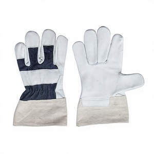 Guantes de Trabajo de Cuero Vacuno Reforzado con Doble Palma, 11 oz, Duraderos, Flexibles, Anti-Impacto, Personalizables, Industriales - Product Image 1