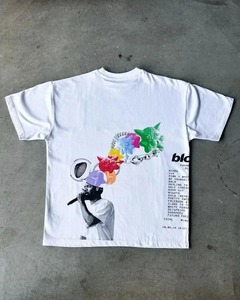Camiseta de Verano para Hombre, 100% Algodón Orgánico, Estilo Jersey, con Logotipo Estampado de Cabeza Grande, Cuello Redondo, Sin Mangas, Estilo Hip Hop, Tendencia Americana - Product Image 3