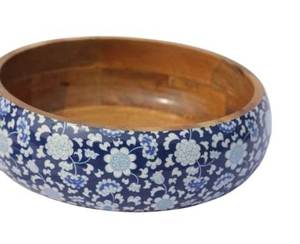 Bol à salade décoratif en bois imprimé en émail de qualité supérieure pour la maison, l'hôtel et le restaurant utilisent des plats et des assiettes pour la cuisine à domicile - Product Image 6