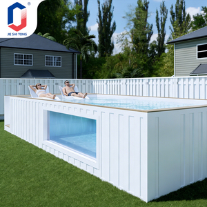 สระว่ายน้ำขนาดใหญ่ 40 ฟุต แบบตั้งพื้น พร้อมปั๊มกรอง บันได สำหรับบ้านพักตากอากาศ สวนหลังบ้าน แข็งแรง ทนทาน - Product Image 1