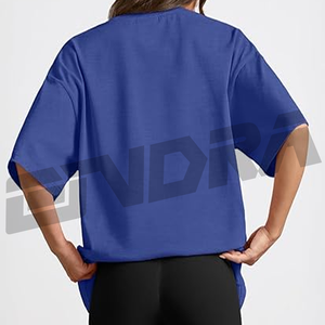 T-shirts surdimensionnés pour femmes avec épaules tombantes manches courtes haut baggy décontracté à la mode tissu doux coupe décontractée style confortable parfait - Product Image 1