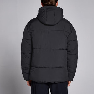 Chaqueta acolchada brillante con logotipo personalizado, nuevo estilo, abrigos de invierno de talla grande, chaqueta acolchada con capucha y cremallera de peso pesado para hombre 2024 - Product Image 5