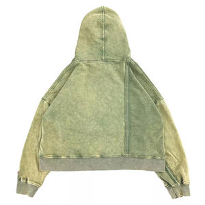 Alta calidad 100% algodón Cargo Pocket Unisex desgastado elegante Vintage Sudadera con capucha diseño informal tamaño libre fabricante personalizado - Product Image 2