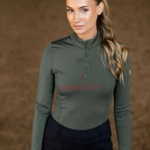 Camisa atlética Ecuestre para montar a caballo para mujer, ligera y elegante, tela elástica transpirable, cómoda camiseta que absorbe la humedad - Product Image 6